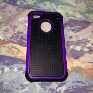 Purple and black IPhone 4S case