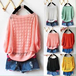 Sexy & chic lace batwing shirt.