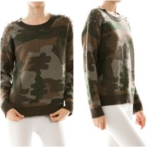 Studded army pullover