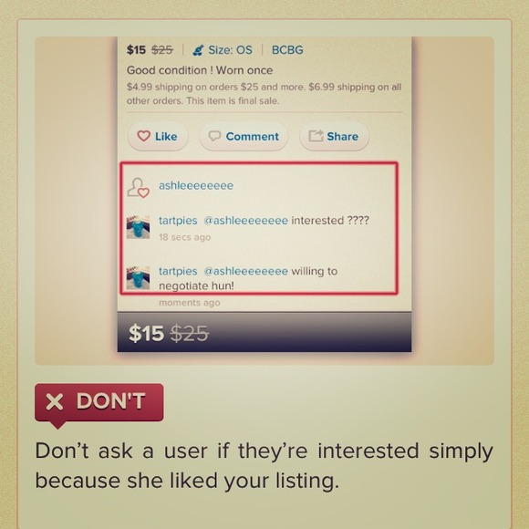 PoshMark Etiquette - Picture 1 of 1