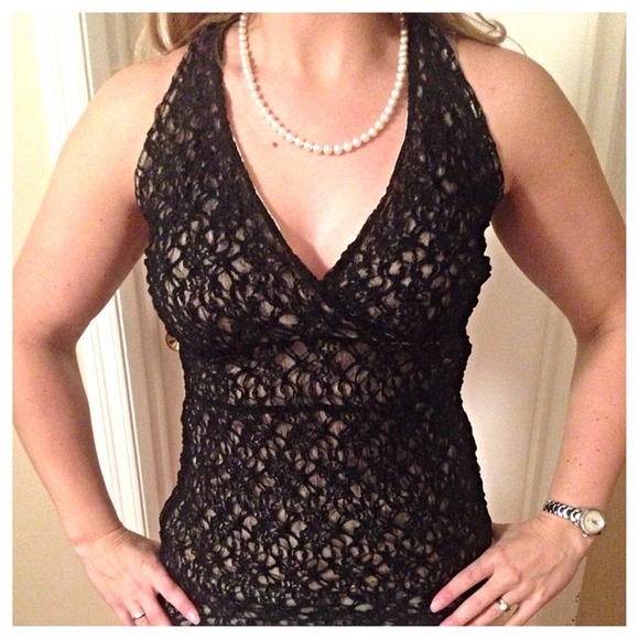 REDUCED! White House Black Market Lace Halter NWOT