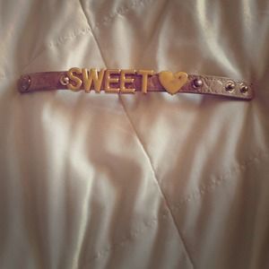 "sweet" gold colored bracelet