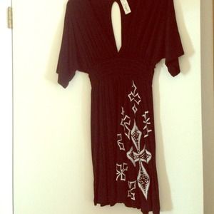 black dress with crosses