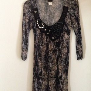 black tunic top
