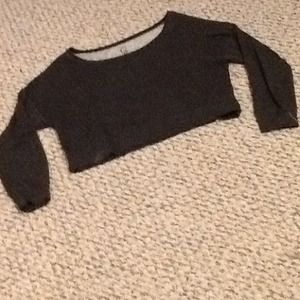 Crop Top Sweater with Hearts