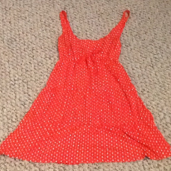 Salmon Colored Polka-dot Dress