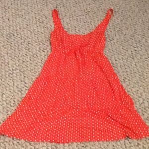 Salmon Colored Polka-dot Dress