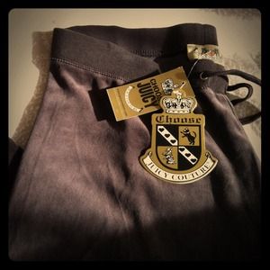 Juicy Couture Basic Dark Brown Velour Pants