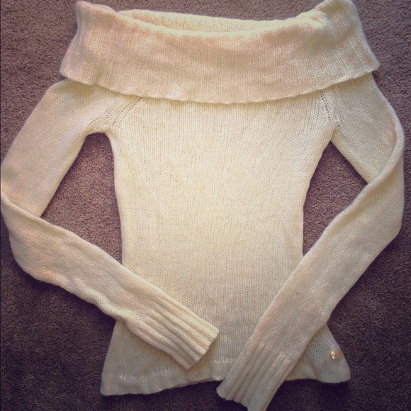American Eagle Off The Shoulder Knitted Sweater