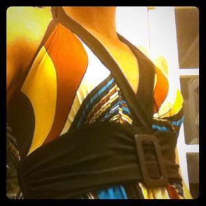 Colorful Halter Dress by Body Central. Sz S/M