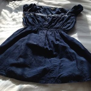 Navy blue baby doll shirt