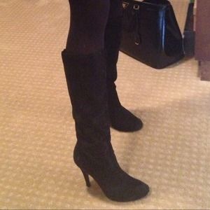 Nine West black suede boots