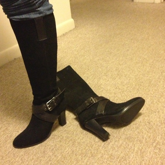 Chaps Boots - *Reduced*HP* RL Chaps Suede Stylish Black Boots!