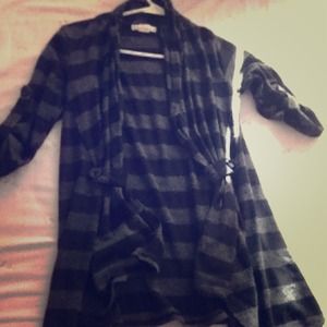 Loose Black and Grey Cardigan