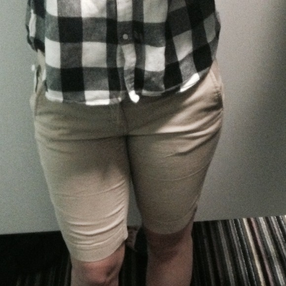 Khaki long shorts