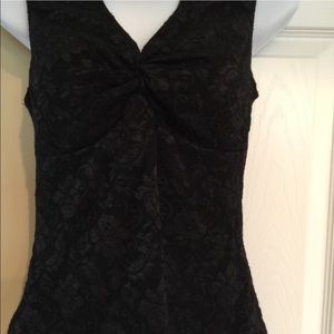 RAMPAGE black Lace Spandex top