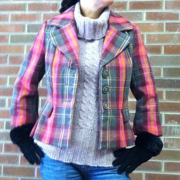 BUNDLE - LAL Pink Plaid Jacket & Lavender Sweater