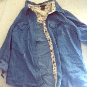Blue denim like Top