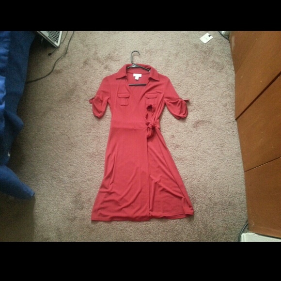 The Loft red dress