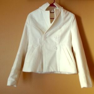 White polyester / wool  jacket
