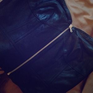 Leather bustier
