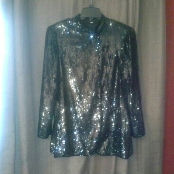Black Sequin Blazer