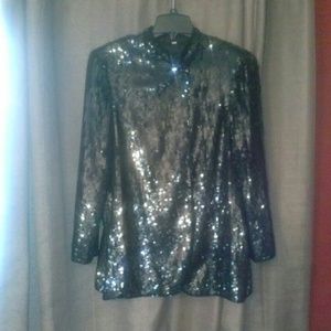 Black Sequin Blazer