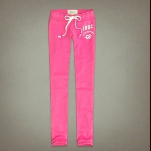 Abercrombie & Fitch Pink banded Skinny Sweatpants