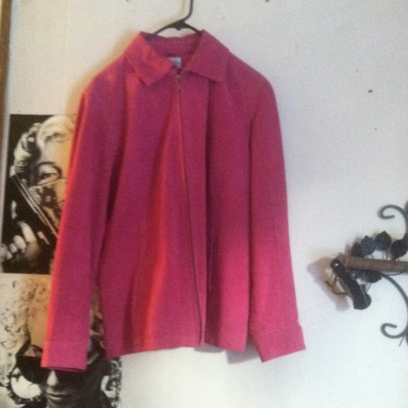 Shell Pink Leather Jacket - Picture 1 of 3