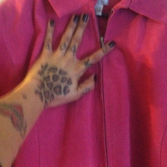 Shell Pink Leather Jacket - Picture 3 of 3