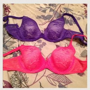 Victoria secret Demi bras pink&purple