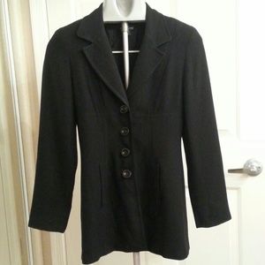 Bebe long black suit jacket