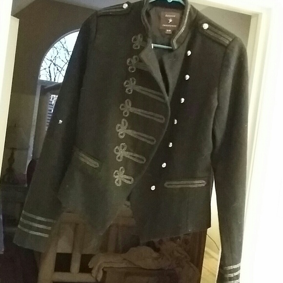 Cool black wool detailed Jacket