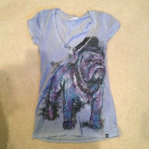 SOLD ✨ Hurley Tough Bulldog Graphic V-Neck