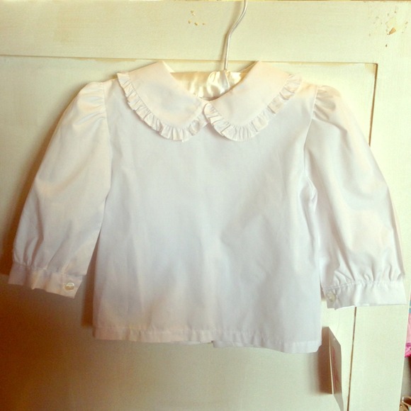 Girls white dressy top