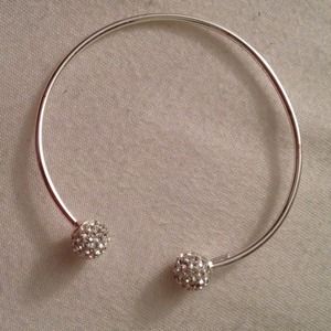 Sterling silver diamond globe bracelet
