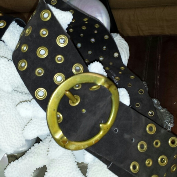 Designer Brown Leather Belt 34"