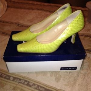 Lime Green Heels Sz 9