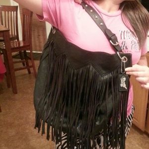 Carlos Santana black hobo purse