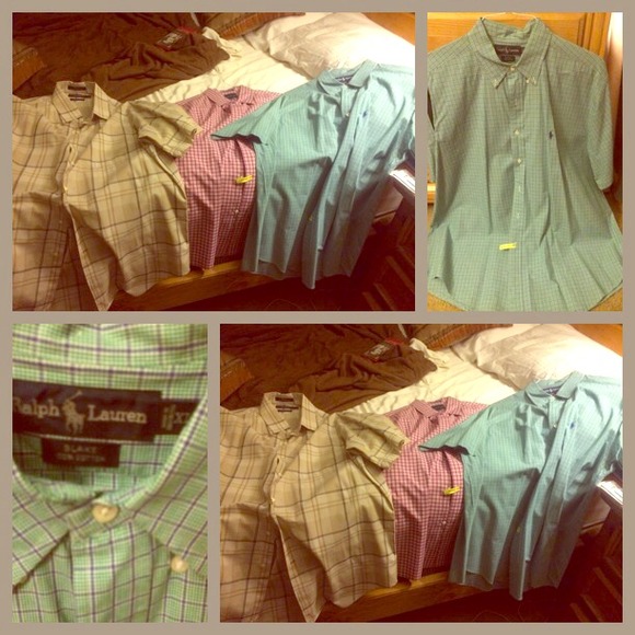 2 pcs Short sleeve buttoned shirts XL