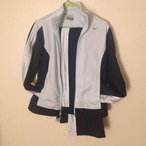 Baby blue comfy nike track body suit.