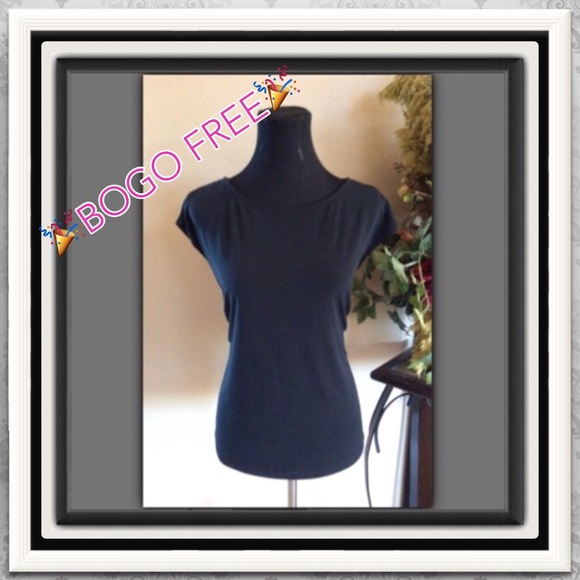 😘BLACK NYLON AND POLYESTER TOP💝