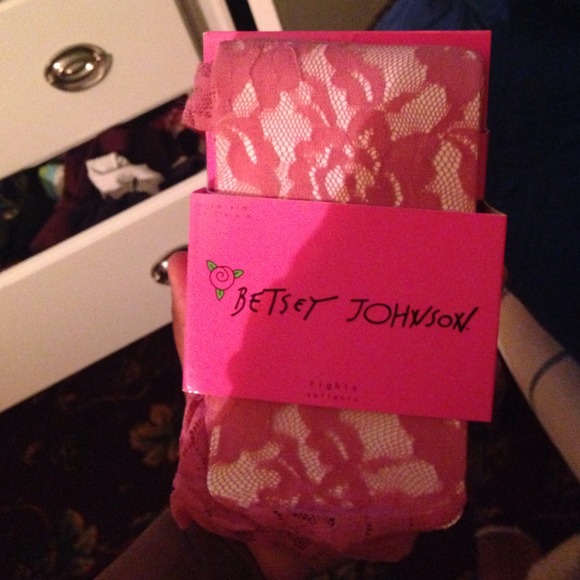 Betsey johnson pink stockings