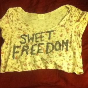 American Eagle floral vintage crop top