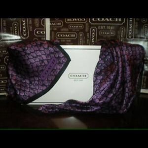 NWT Coach Silk Taylor Snake-print Scarf