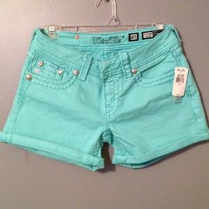Miss Me mint green shorts