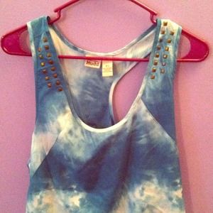 Blue tye dye tank