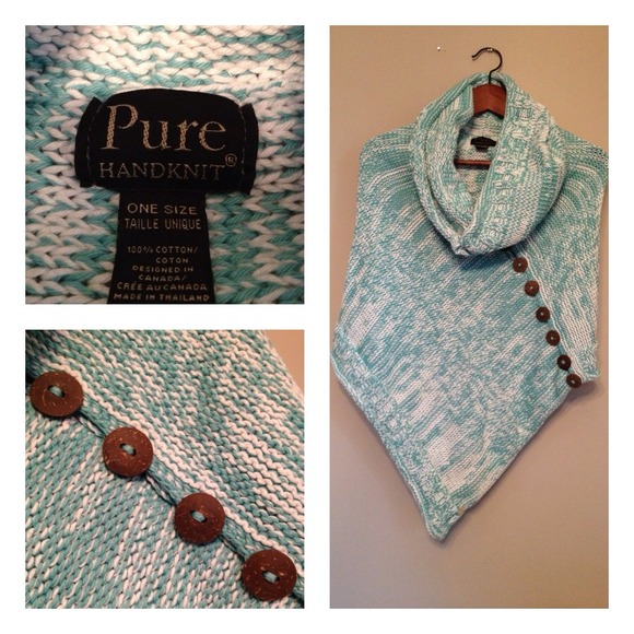 Handmade Anthropologie poncho sweater. One Size.