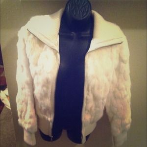 White fur coat!!
