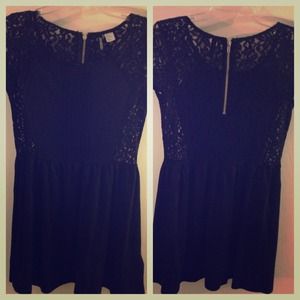 Black zip-up dress.